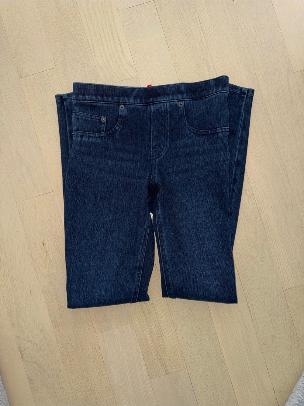 SPANX Dark Indigo Pull-On Jeggings with Red Tag